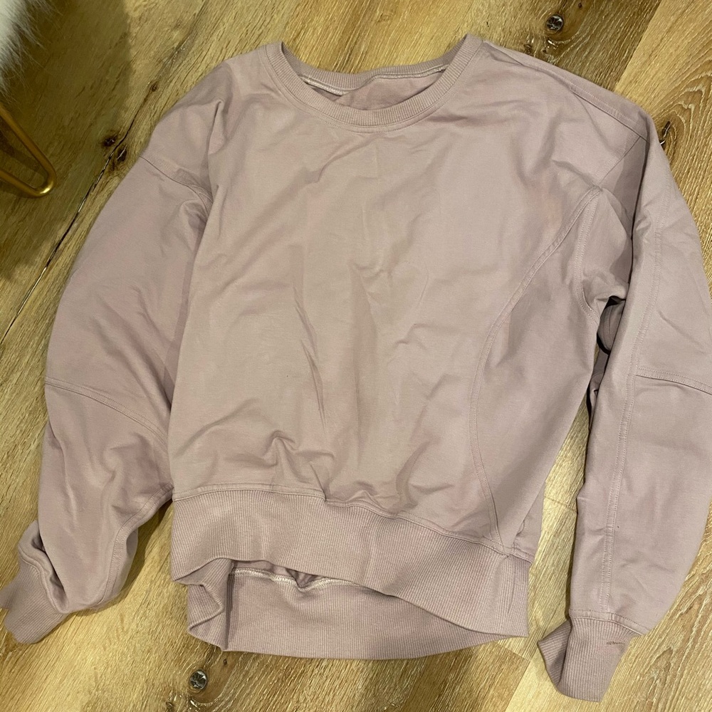 lululemon mauve crop crewneck